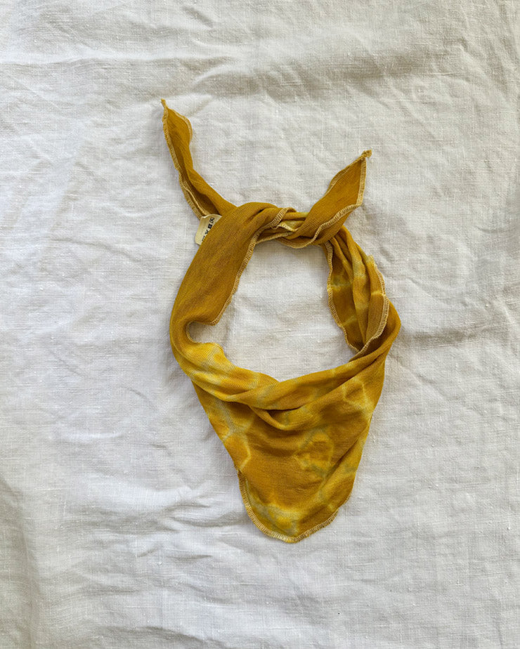 Tørklæde gul batik